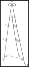 wrought iron easel
